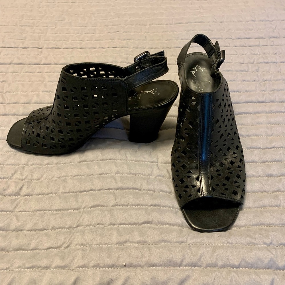 Franco Sarto, Black Sandals, Size 9